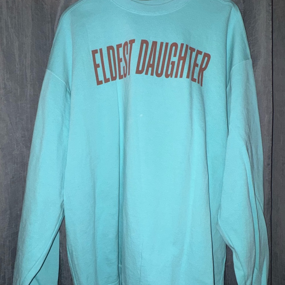 Comfort Colors Turquoise "Eldest Daughter" Crewneck Sweatshirt
